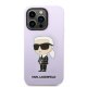 Karl Lagerfeld iPhone 14 Pro vāciņš Silicone Ikonik Karl Violeta