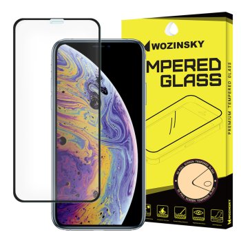 5D Tempered Glass for Apple iPhone X 10 / 11 Pro 5.8" Screen 0.3mm 9H, black - pilna pārklājuma aizsargstikls