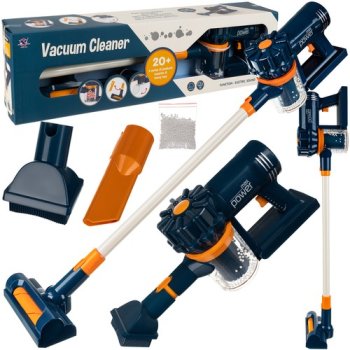 Bērnu Rotaļu Interaktīvais Putekļsūcējs + Aksesuāri, Zils | Kids Toy Interactive Vacuum Cleaner