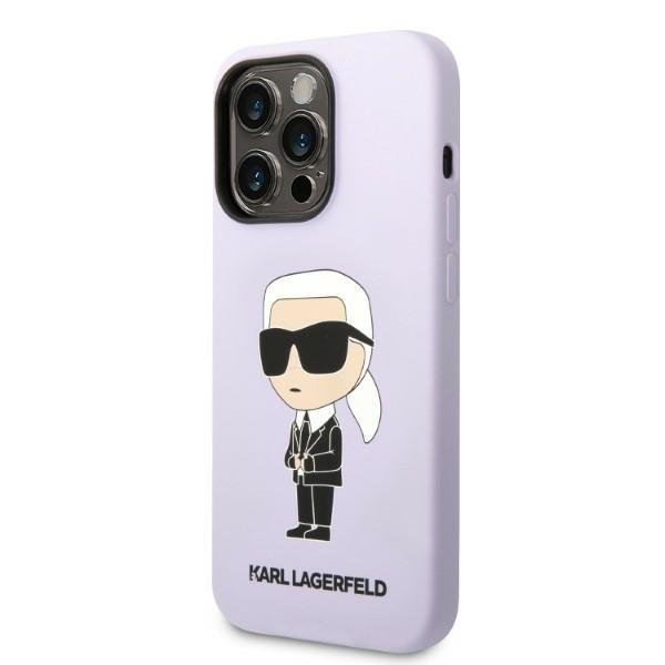 Karl Lagerfeld iPhone 14 Pro vāciņš Silicone Ikonik Karl Violeta (0)
