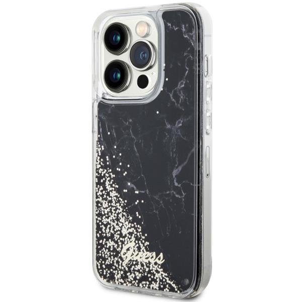 Apple iPhone 14 Pro 6.1'' Guess Liquid Glitter Marble Case Cover (GUHCP14LLCSGSGK), Black | Telefona Maciņš Vāks... (0)