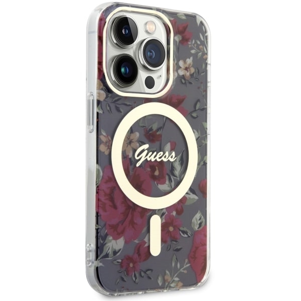 Apple iPhone 14 Pro 6.1'' Guess Flower MagSafe Case Cover (GUHMP14LHCFWSA), Green | Telefona Maciņš Vāks Apvalks... (2)