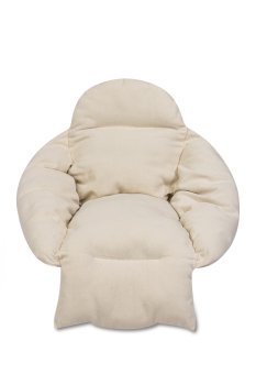 XXL Spilvens Paliktnis Šūpuļkrēslam Šūpolēm no Pītām Virvēm "Stārķa ligzda", Bēšs | Pillow Pad for Hammock Chair Swing Stork's Nest
