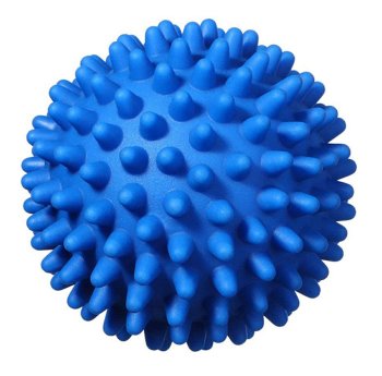 Masāžas Bumbiņa "Ezītis" Jogas Fitnesa Bumba ar Tapām Akupunktūra Terapija, Zils| Spiked Massage Ball Therapy Trigger Point Yoga Myofascial