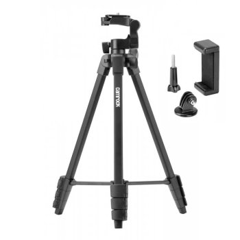 Camrock CP-510 Lightweight Tripod for Cameras and Smartphones with Accessories 41-136 cm, Black | Telefona Statīvs ar Aksesuāriem