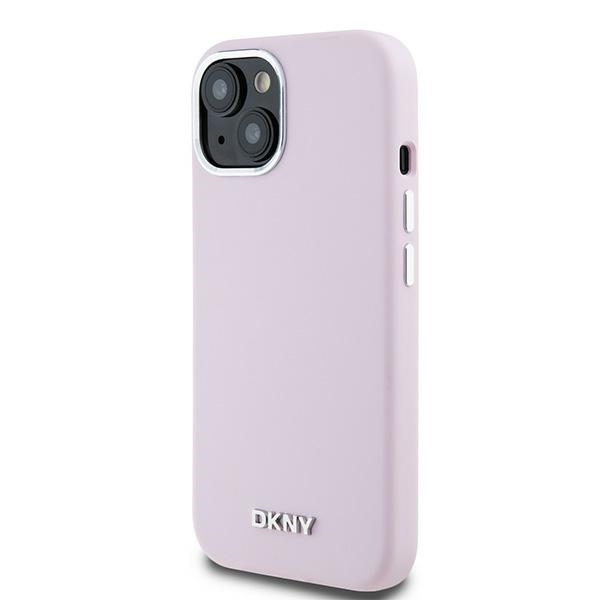 Apple iPhone 14 6.1'' DKNY Liquid Silicone Small Metal Logo MagSafe Case Cover, Pink | Telefona Vāciņš Maciņš Maks... (0)