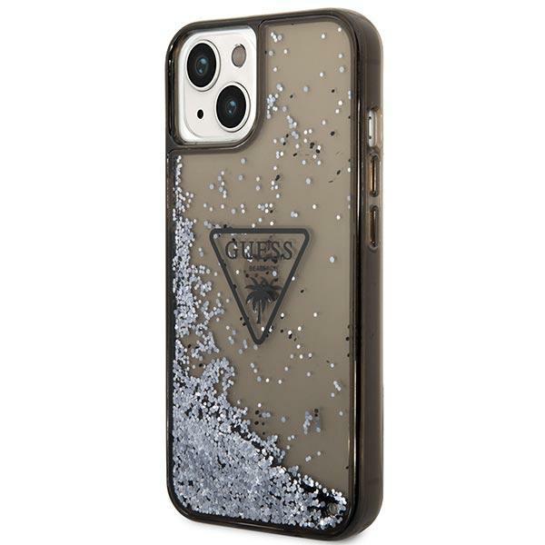 Apple iPhone 14 6.1'' Guess Liquid Glitter Palm Collection Case Cover (GUHCP14SLFCTPK), Black | Telefona Maciņš Vāks... (0)