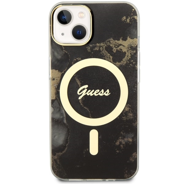 Apple iPhone 14 6.1'' Guess Golden Marble MagSafe Case Cover (GUHMP14SHTMRSK), Black | Telefona Maciņš Vāks Apvalks... (1)