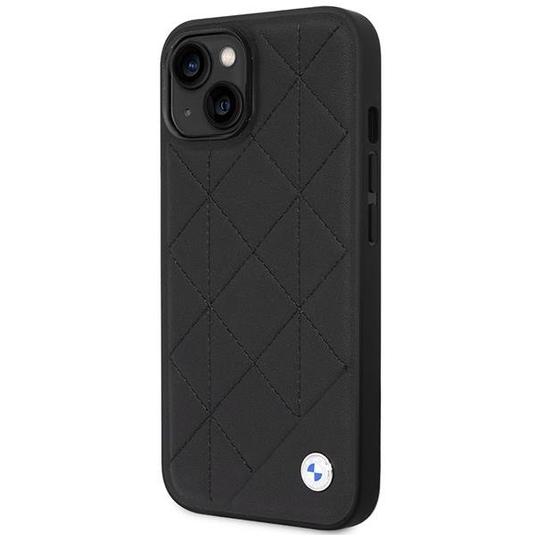 Apple iPhone 14 6.1'' BMW Leather Quilted Case Cover (BMHCP14S22RQDK), Black | Telefona Maciņš Vāks Apvalks Bampers (0)