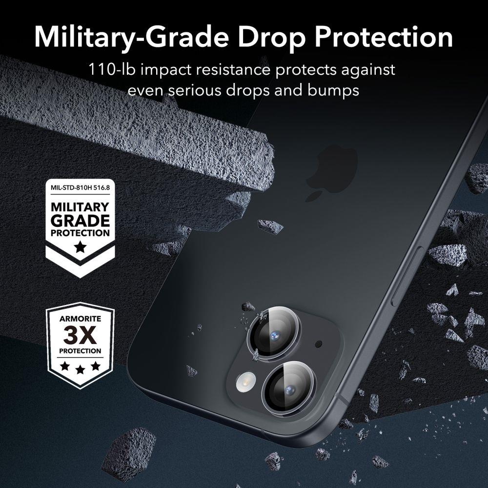 Apple iPhpne 15 / 15 Plus Esr Back Camera Lens Tempered Glass Protector, Black | Aizmugurējās Kameras Aizsargstikls 2... (0)