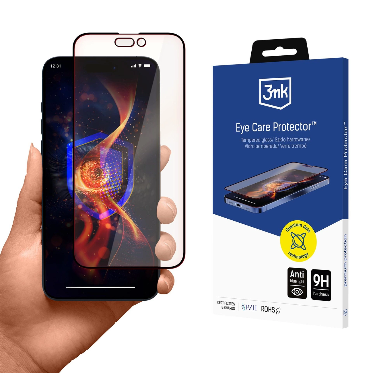 Rūdīta stikla 3mk aizsargstikls Apple iPhone 15 Pro Max | Tempered Glass Eye Care Protector for