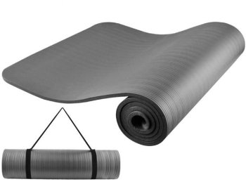 Sporta vingrošanas jogas fitnesa paklājs, 180x60x1cm, Pelēks | Foam Fitness Yoga Mat