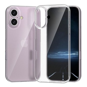Apple iPhone 16 6.1'' Slim TPU Case Cover, Transparent | Caurspīdīgs Silikona Vāciņš Maciņš Apvalks Bampers