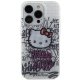 Apple iPhone 15 Pro Max 6.7\'\' Hello Kitty IML Kitty On Bricks Graffiti Cover Case, White | Telefona Maciņš...