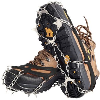 Trizand Pretslīdēšanas radzes ziemas apaviem / Pretslīdes apavu uzlikas ar glabāšanas somu, Izmērs 36-40 | Ice Snow Traction Cleats Crampons