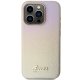 Guess GUHCP15XPSAIRSD iPhone 15 Pro Max 6,7\\\" zelta/zelta krāsas cietais futrālis Saffiano Iridescent Script |...