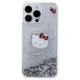 Apple iPhone 15 Pro Max 6.7\'\' Hello Kitty Liquid Glitter Charms Kitty Head Cover Case, Silver | Telefona Maciņš...
