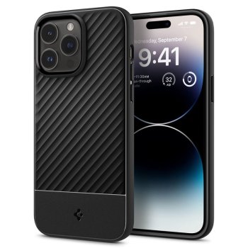 Apple iPhone 15 Pro Max 6.7'' Spigen Core Armor Case Cover, Black | Telefona Maciņš Vāks Apvalks Bampers