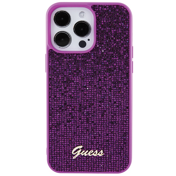 Apple iPhone 15 Pro Max 6.7'' Guess Disco Metal Script Case Cover, Pink | Telefona Maciņš Vāks Apvalks Bampers (1)