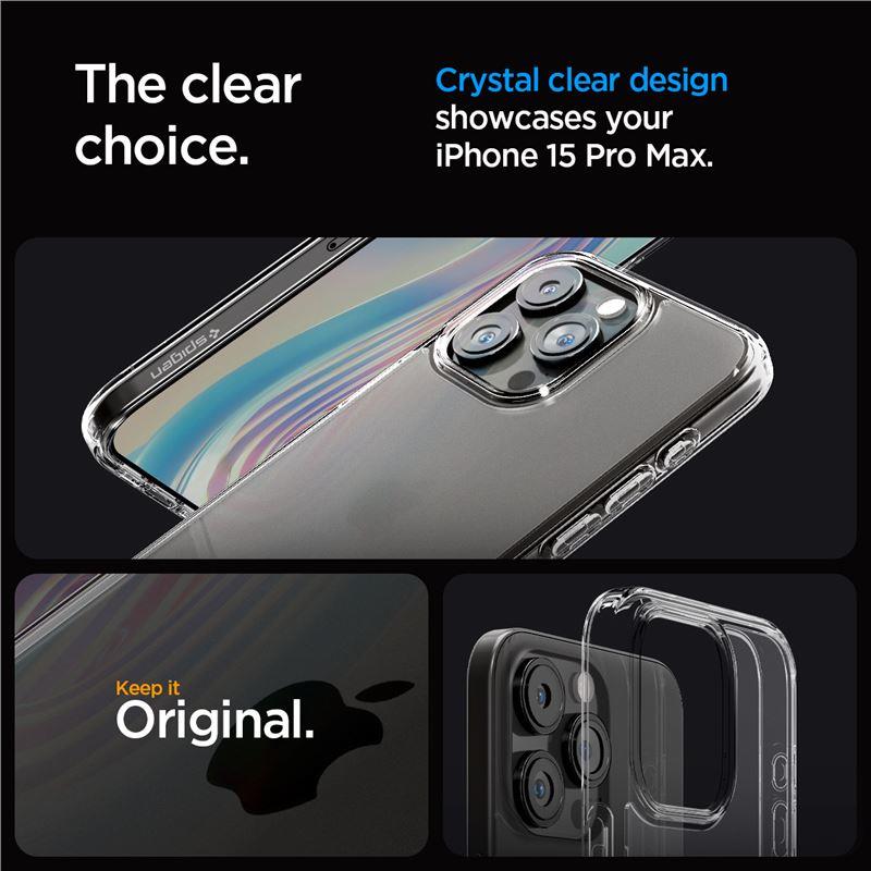 Spigen Ultra Hybrid case for iPhone 15 Pro Max - transparent and matte (0)