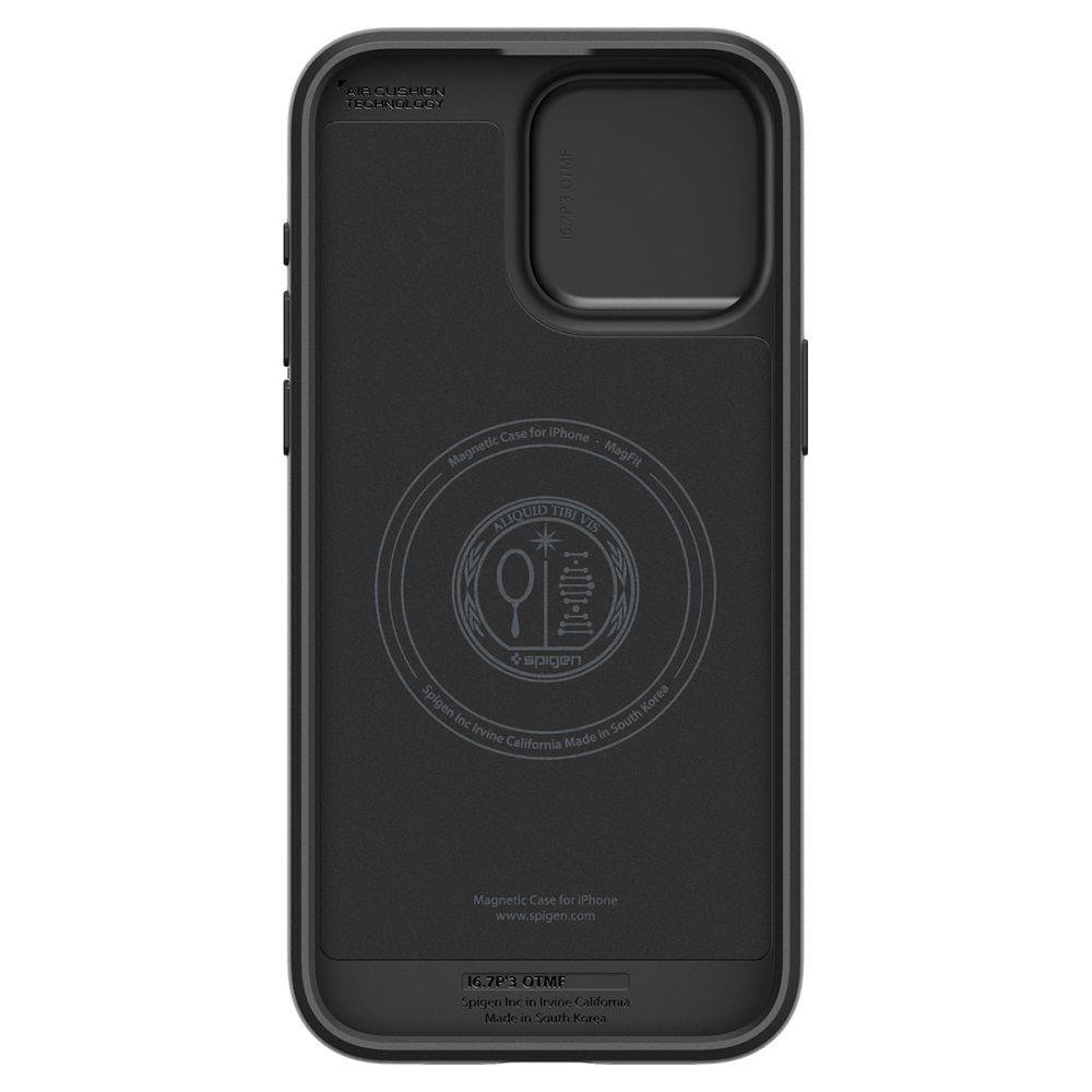 Apple iPhone 15 Pro Max 6.7'' Spigen Optik Armor Magsafe Case Cover, Black | Telefona Maciņš Vāks Apvalks Bampers (1)