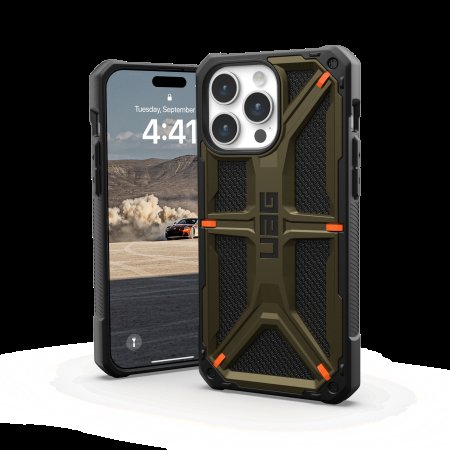 Apple iPhone 15 Pro Max 6.7'' UAG Monarch Hard Case Cover, Green Kevlar | Telefona Maciņš Vāciņš Apvalks Bampers (0)