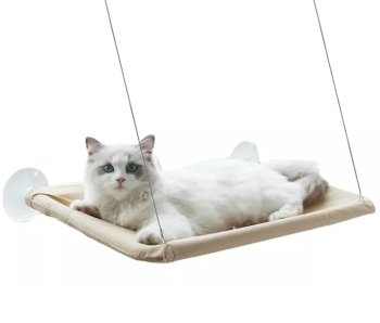 Gulta Dīvāns Guļvieta Paklājiņš Šūpuļtīkls Kaķim Dzīvniekam ar Piesūcekņiem | Pet Bed Sofa Sleeping Place for Cat Dog