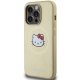 Apple iPhone 15 Pro 6.1\'\' Hello Kitty Leather Kitty Head MagSafe Cover Case, Gold | Telefona Maciņš Vāciņš...
