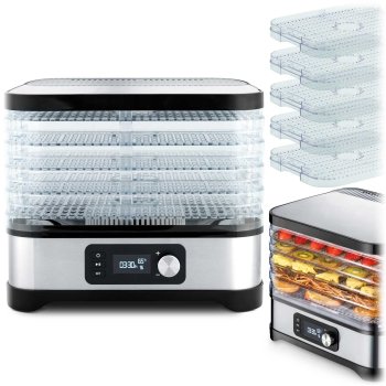 Pārtikas žāvētājs Berdsen BD-690 sēnēm un augļiem, sudraba