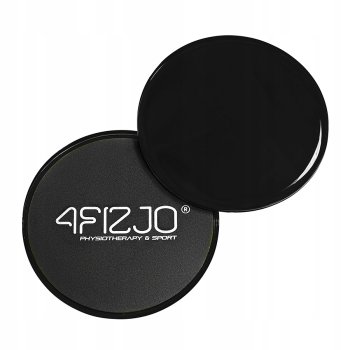 4Fizjo Bīdāmie/slīdošie sporta diski, fitnesa slīdņi, 2 gab., Melns | Sliding Plates Gliding Discs Sliders