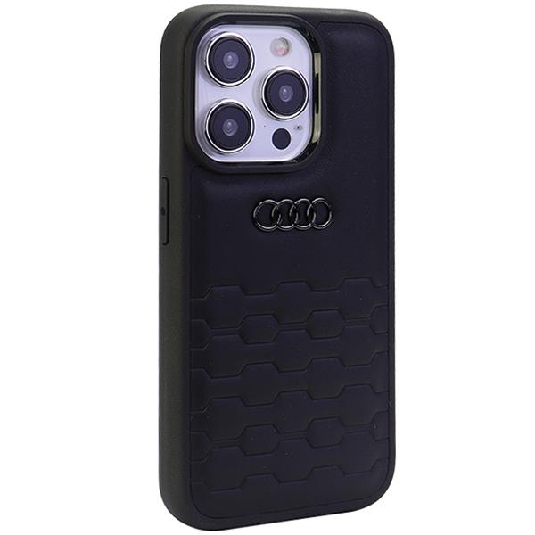 Apple iPhone 15 Pro 6.1'' Audi GT Synthetic Leather Case Cover, Black | Telefona Maciņš Vāks Apvalks Bampers (0)