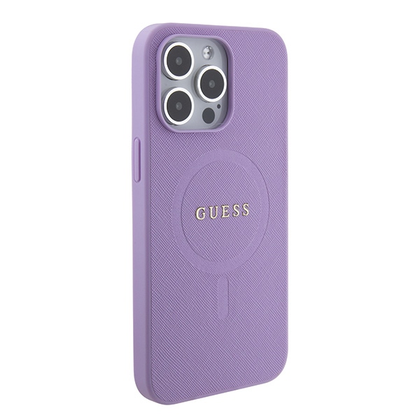 Apple iPhone 15 Pro 6.1'' Guess Saffiano MagSafe Case Cover, Purple | Telefona Maciņš Vāks Apvalks Bampers (2)