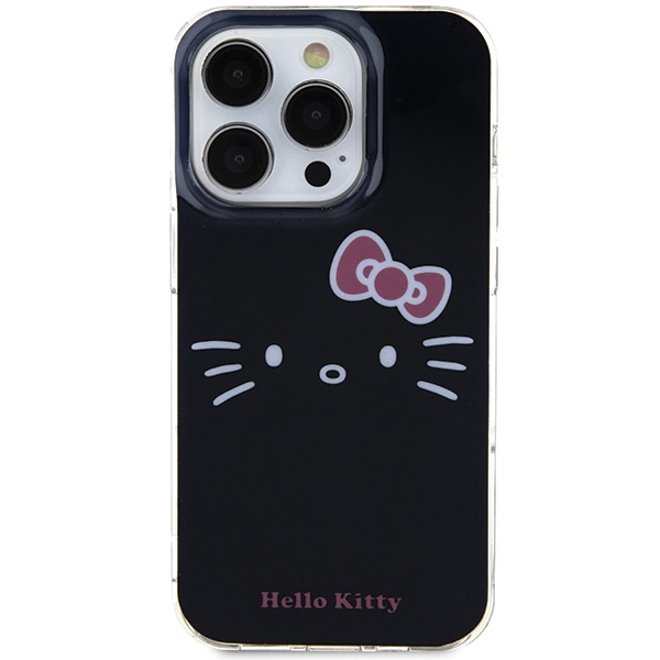 Apple iPhone 15 Pro 6.1'' Hello Kitty IML Kitty Face Cover Case, Black | Telefona Maciņš Vāciņš Apvalks Bampers (1)