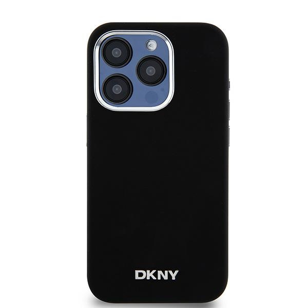 Apple iPhone 15 Pro 6.1'' DKNY Liquid Silicone Small Metal Logo MagSafe Case Cover, Black | Telefona Vāciņš Maciņš... (1)