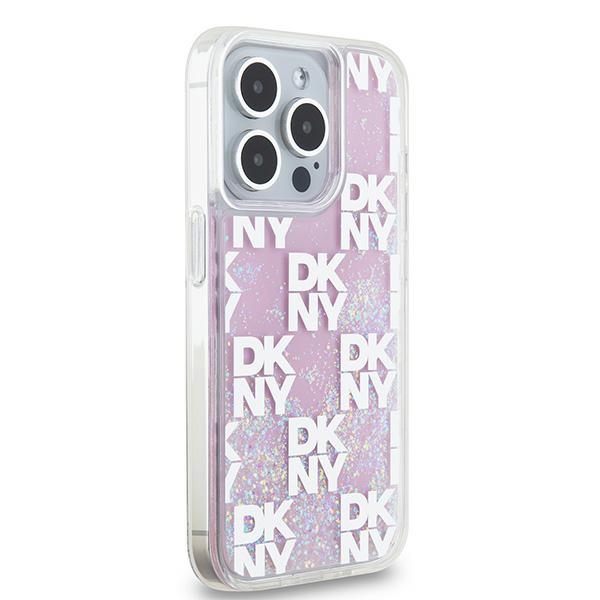 Apple iPhone 15 Pro 6.1'' DKNY Liquid Glitter Multilogo Case Cover, Pink | Telefona Vāciņš Maciņš Maks Apvalks... (2)