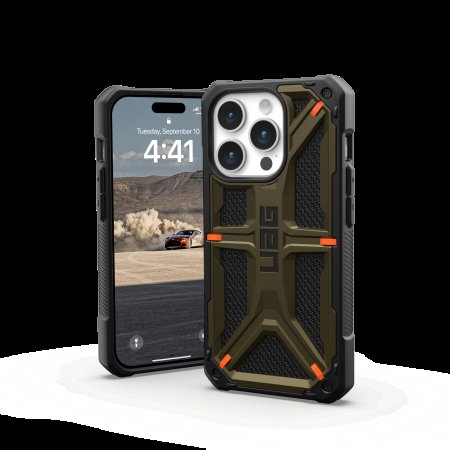 Apple iPhone 15 Pro 6.1'' UAG Monarch Hard Case Cover, Green Kevlar | Telefona Maciņš Vāciņš Apvalks Bampers (0)