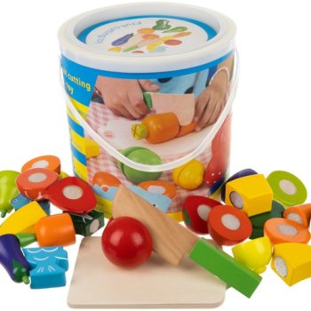 Bērnu Rotaļu Koka Griežamie Dārzeņi un Augļi Spainītī | Kids Toy Wooden Vegetables