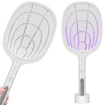 Elektriskais Mušu Sitamais Ierīce pret Kukaiņiem Insektu Slazds Odu Mušu Iznīcināšanas UV Lampa | Electric Fly Swatter Mosquito Killer UV Lamp
