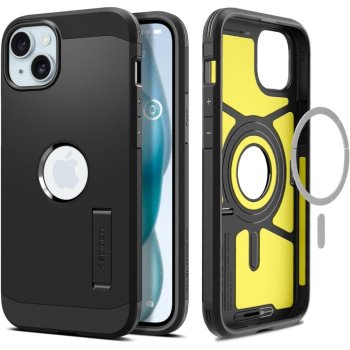 Apple iPhone 15 6.1'' Spigen Tough Armor Magsafe Case Cover, Black | Telefona Maciņš Vāks Apvalks Bampers