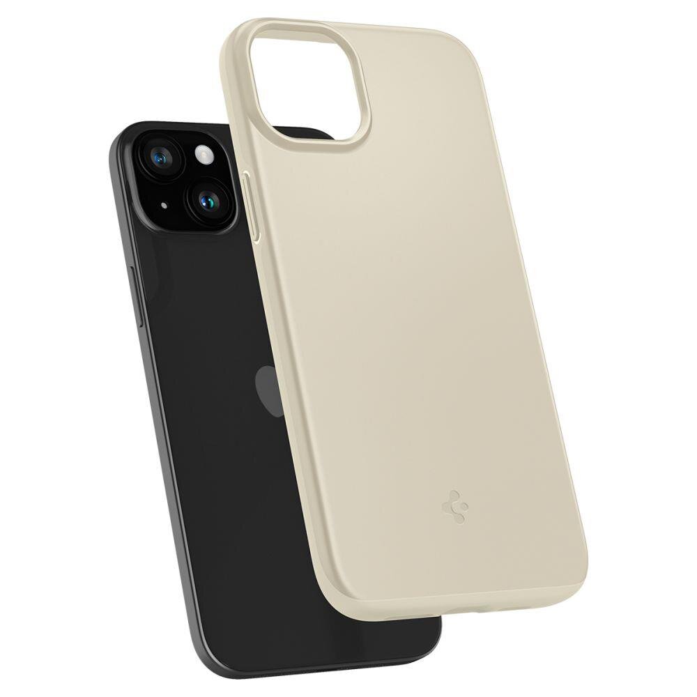 Apple iPhone 15 6.1'' Spigen Thin Fit Case Cover, Beige | Telefona Vāciņš Maciņš Maks Apvalks Bampers (4)