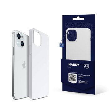 Apple iPhone 15 6.1'' 3MK Hardy Silicone Magcase Case Cover, Silver White | Silikona Telefona Vāciņš Maciņš Maks...