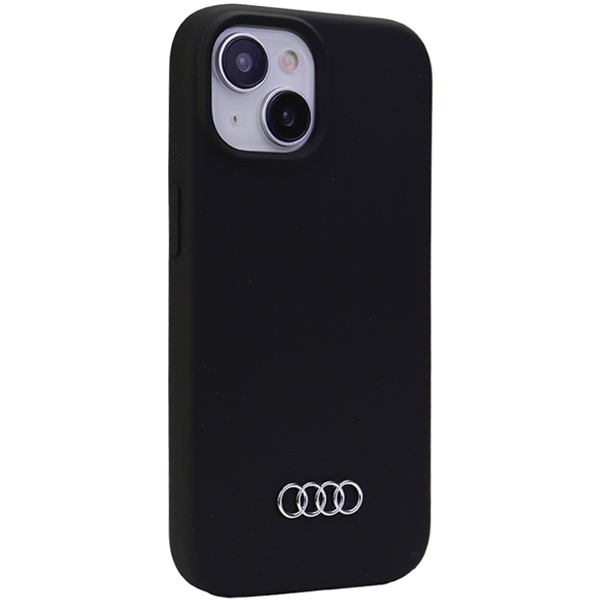 Apple iPhone 15 6.1'' Audi Silicone Case Cover, Black | Telefona Maciņš Vāks Apvalks Bampers (0)