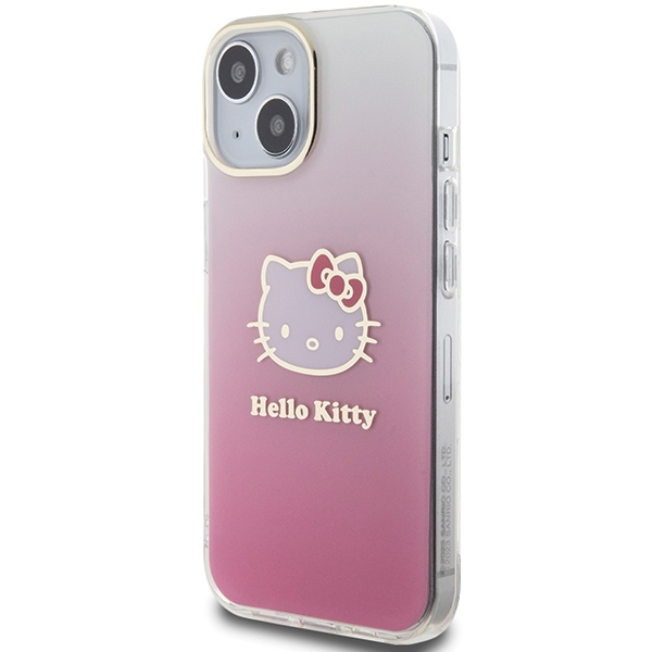 Apple iPhone 15 6.1'' Hello Kitty IML Gradient Electrop Kitty Head Cover Case, Pink | Telefona Maciņš Vāciņš... (0)