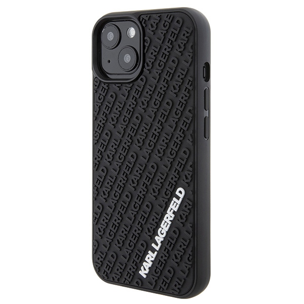 Apple iPhone 15 6.1'' Karl Lagerfeld 3D Rubber Multi Logo Cover Case, Black | Telefona Vāciņš Maciņš Apvalks... (0)