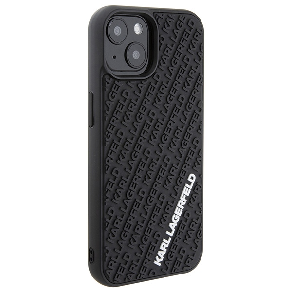 Apple iPhone 15 6.1'' Karl Lagerfeld 3D Rubber Multi Logo Cover Case, Black | Telefona Vāciņš Maciņš Apvalks... (2)