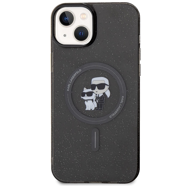 Apple iPhone 15 6.1'' Karl Lagerfeld Karl & Choupette Glitter MagSafe Cover Case, Black | Telefona Vāciņš Maciņš... (1)