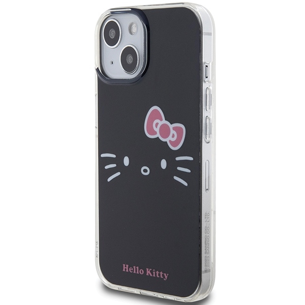 Apple iPhone 15 6.1'' Hello Kitty IML Kitty Face Cover Case, Black | Telefona Maciņš Vāciņš Apvalks Bampers (0)