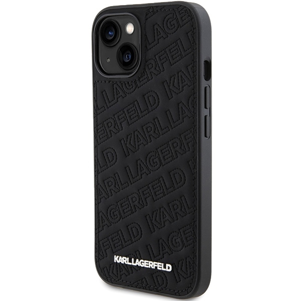 Apple iPhone 15 6.1" Karl Lagerfeld Quilted K Pattern Case Cover, Black | Telefona Maciņš Vāks Apvalks Bampers (0)