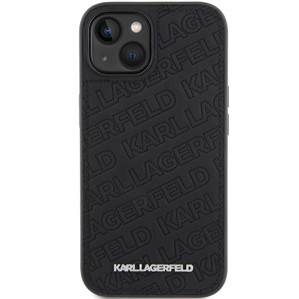 Apple iPhone 15 6.1" Karl Lagerfeld Quilted K Pattern Case Cover, Black | Telefona Maciņš Vāks Apvalks Bampers (1)