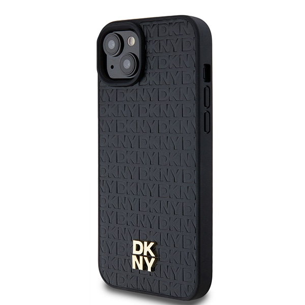 Apple iPhone 15 6.1'' DKNY Leather Pattern Metal Logo MagSafe Case Cover, Black | Telefona Vāciņš Maciņš Maks... (0)